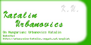 katalin urbanovics business card